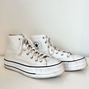 White Platform Converse